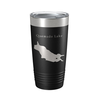Quemado Lake Map Tumbler Travel Mug Insulated Laser Engraved Coffee Cup New Mexico 20 oz-0