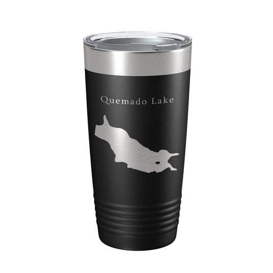 Quemado Lake Map Tumbler Travel Mug Insulated Laser Engraved Coffee Cup New Mexico 20 oz-0