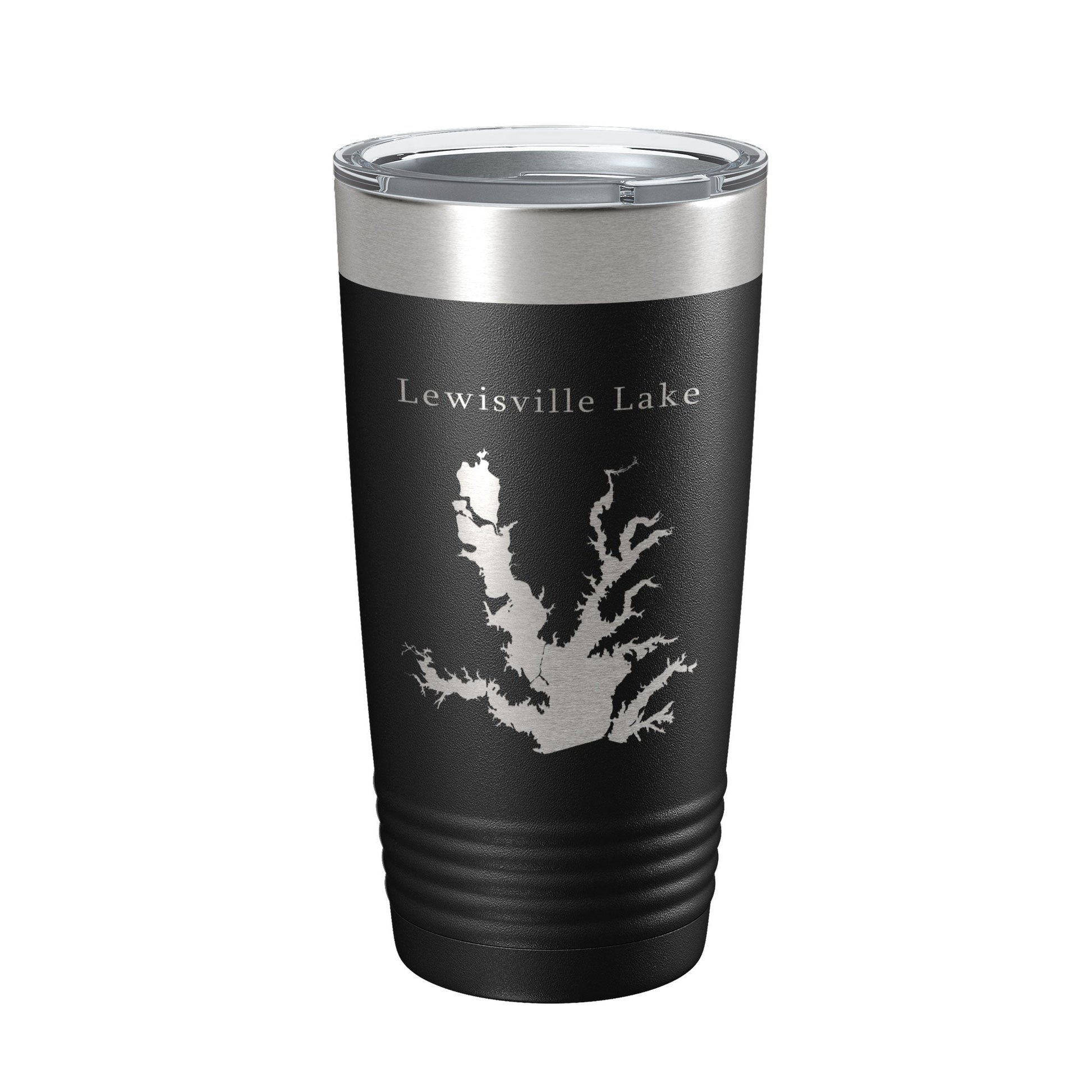 Lewisville Lake Map Tumbler Travel Mug Insulated Laser Engraved Coffee Cup Texas 20 oz-0