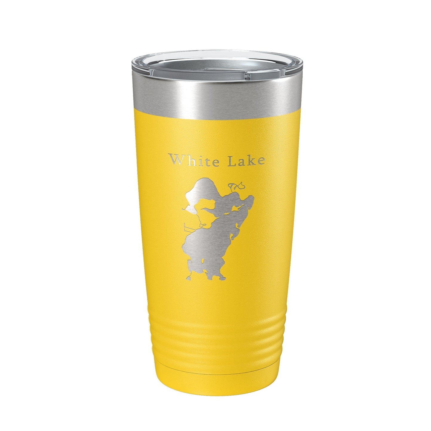 White Lake Map Tumbler Travel Mug Insulated Laser Engraved Coffee Cup Michigan 20 oz-19