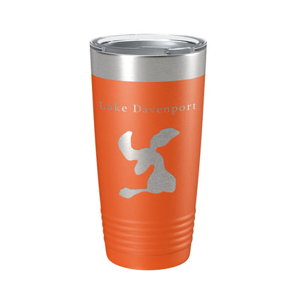 Lake Davenport Map Tumbler Travel Mug Insulated Laser Engraved Coffee Cup Florida 20 oz-17