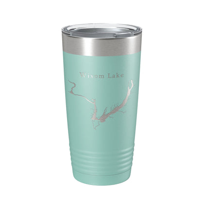Wixom Lake Tittabawassee Map Tumbler Travel Mug Insulated Laser Engraved Coffee Cup Michigan 20 oz-12