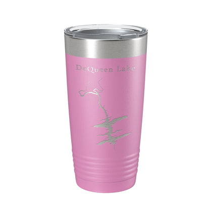 DeQueen Lake Map Tumbler Travel Mug Insulated Laser Engraved Coffee Cup Arkansas 20 oz-14