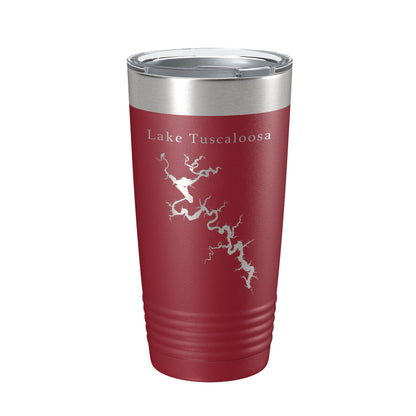 Lake Tuscaloosa Map Tumbler Travel Mug Insulated Laser Engraved Coffee Cup Alabama 20 oz-18