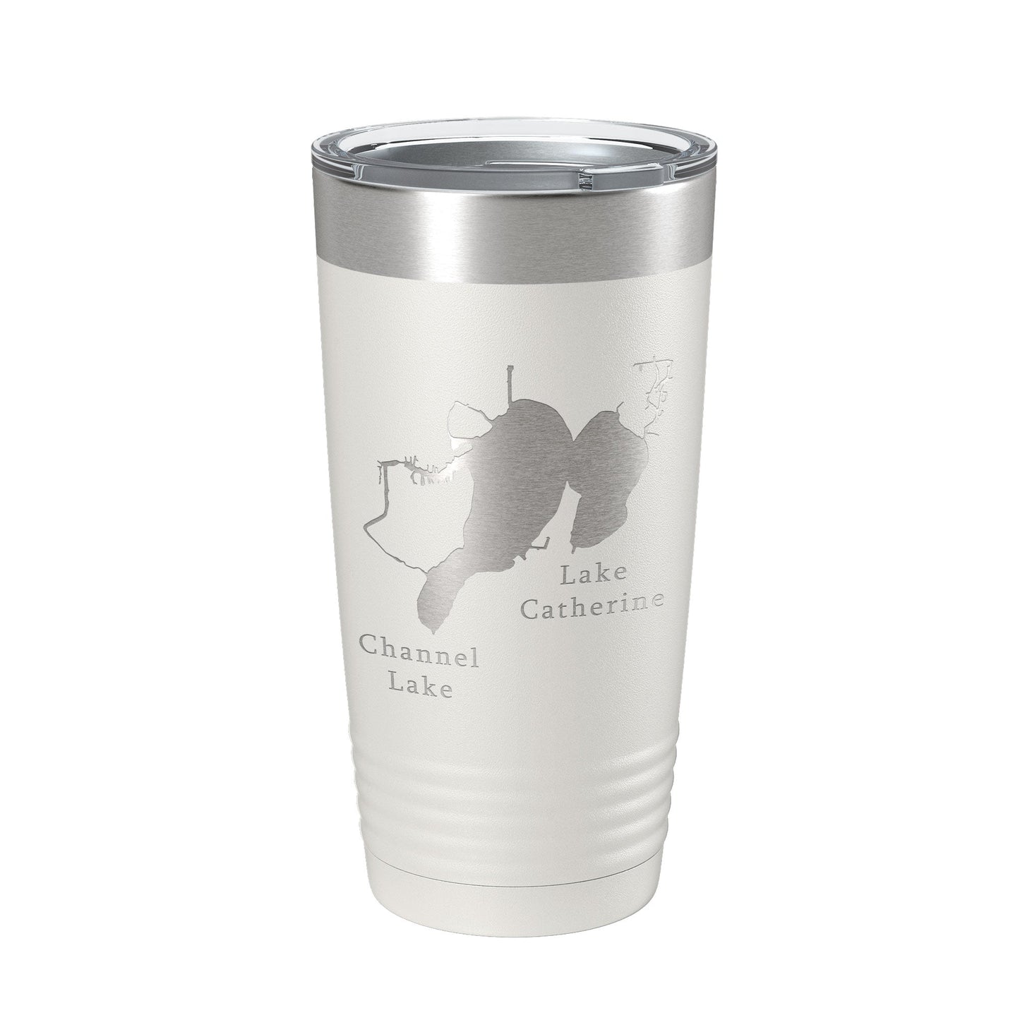 Channel Lake Catherine Lake Map Tumbler Travel Mug Insulated Laser Engraved Coffee Cup Illinois 20 oz-7