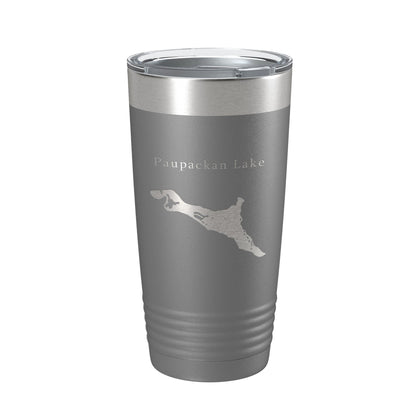 Paupackan Lake Map Tumbler Travel Mug Insulated Laser Engraved Coffee Cup Pennsylvania 20 oz-16
