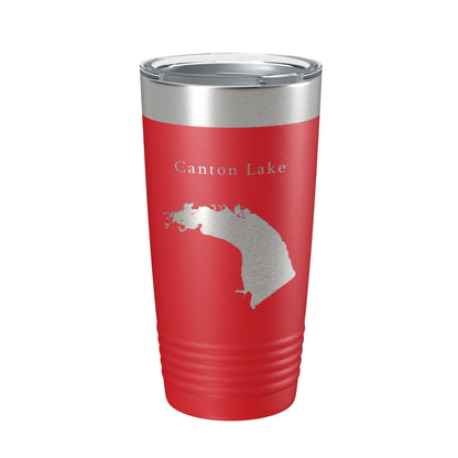 Canton Lake Map Tumbler Travel Mug Insulated Laser Engraved Coffee Cup Oklahoma 20 oz-10
