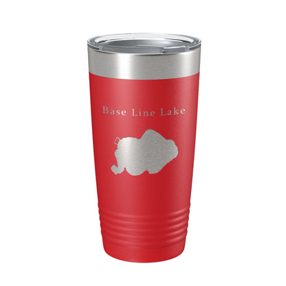 Base Line Lake Map Tumbler Travel Mug Insulated Laser Engraved Coffee Cup Huron River Chain of Lakes Michigan 20 oz-10