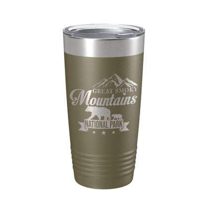 Great Smoky Mountains National Park Bear Tumbler GSMNP Travel Mug Gift Insulated Laser Engraved Coffee Cup 20 oz-21