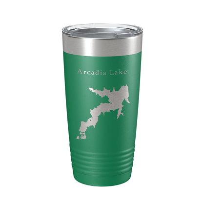 Arcadia Lake Map Tumbler Travel Mug Insulated Laser Engraved Coffee Cup Oklahoma 20 oz-9