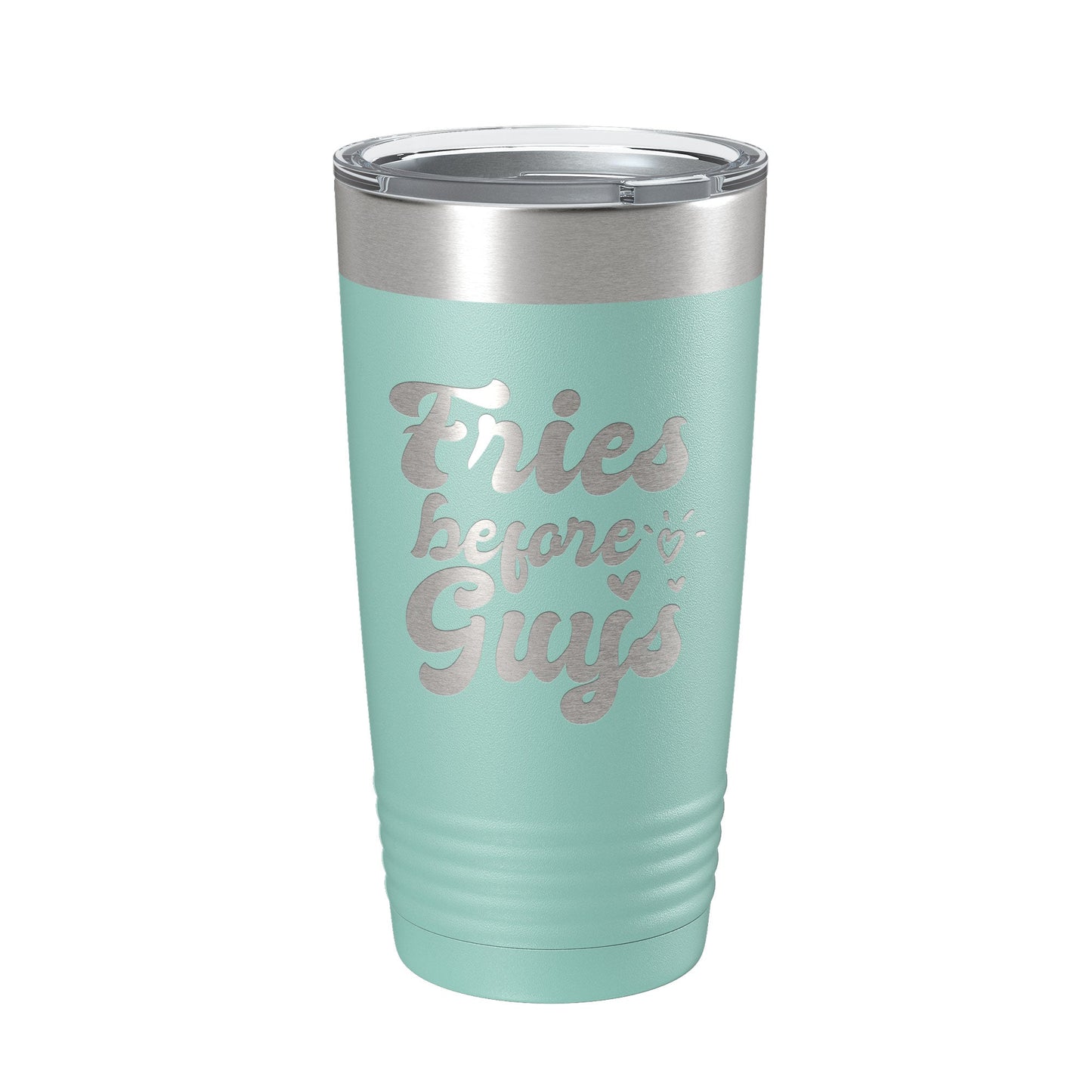 Fries Before Guys Tumbler Funny Galentine's Day Travel Mug Valentine's Single Insulated Laser Engraved Coffee Cup Retro 20 oz-12