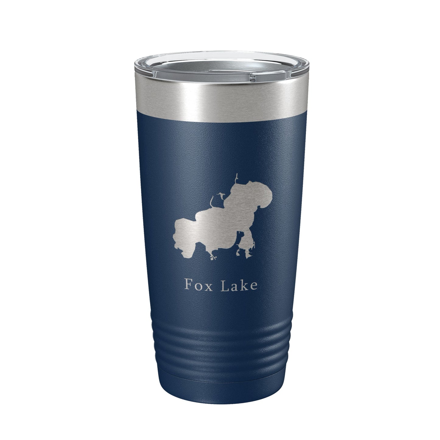 Fox Lake Map Tumbler Travel Mug Insulated Laser Engraved Coffee Cup Illinois 20 oz-2