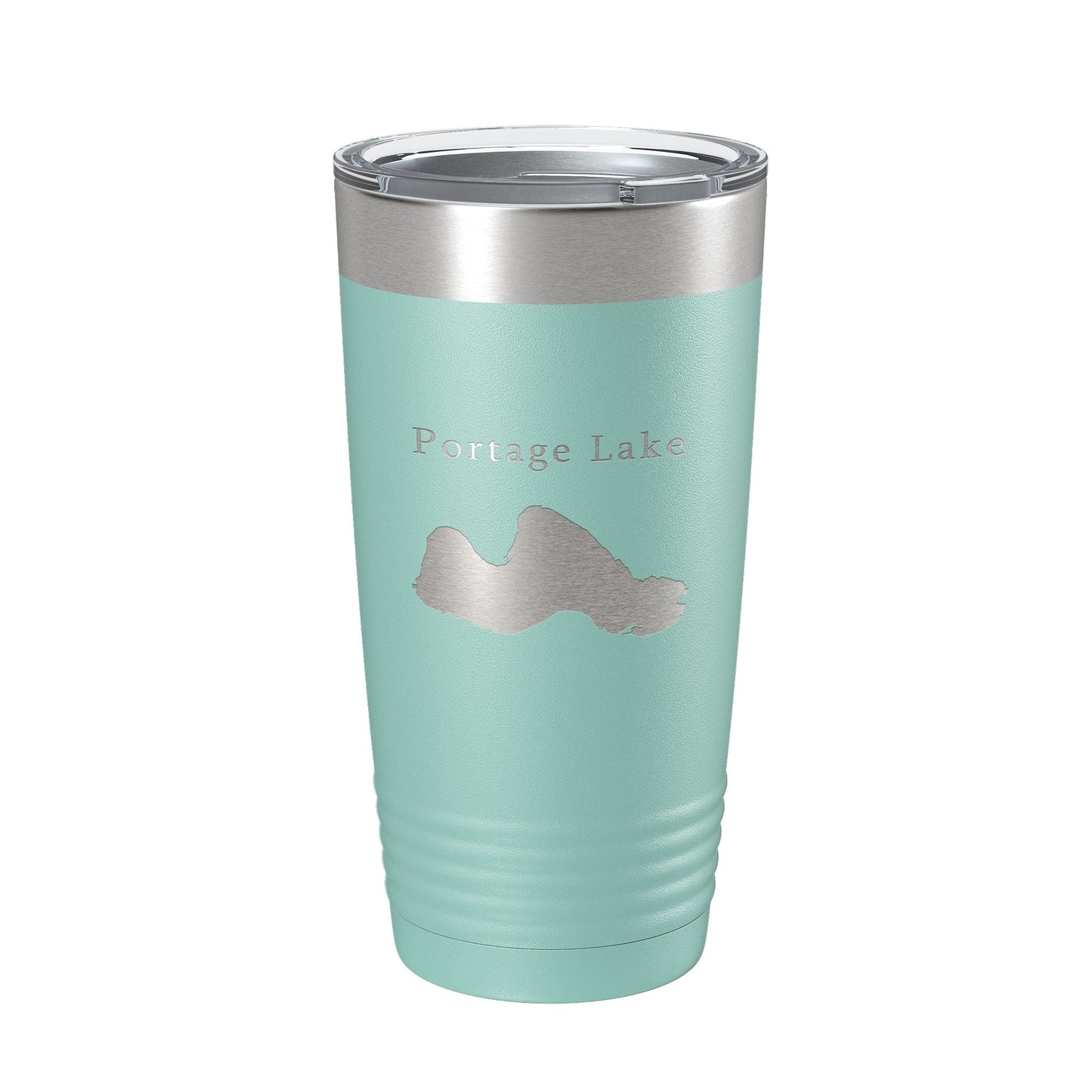 Portage Lake Map Tumbler Travel Mug Insulated Laser Engraved Coffee Cup Manistee County Michigan 20 oz-12