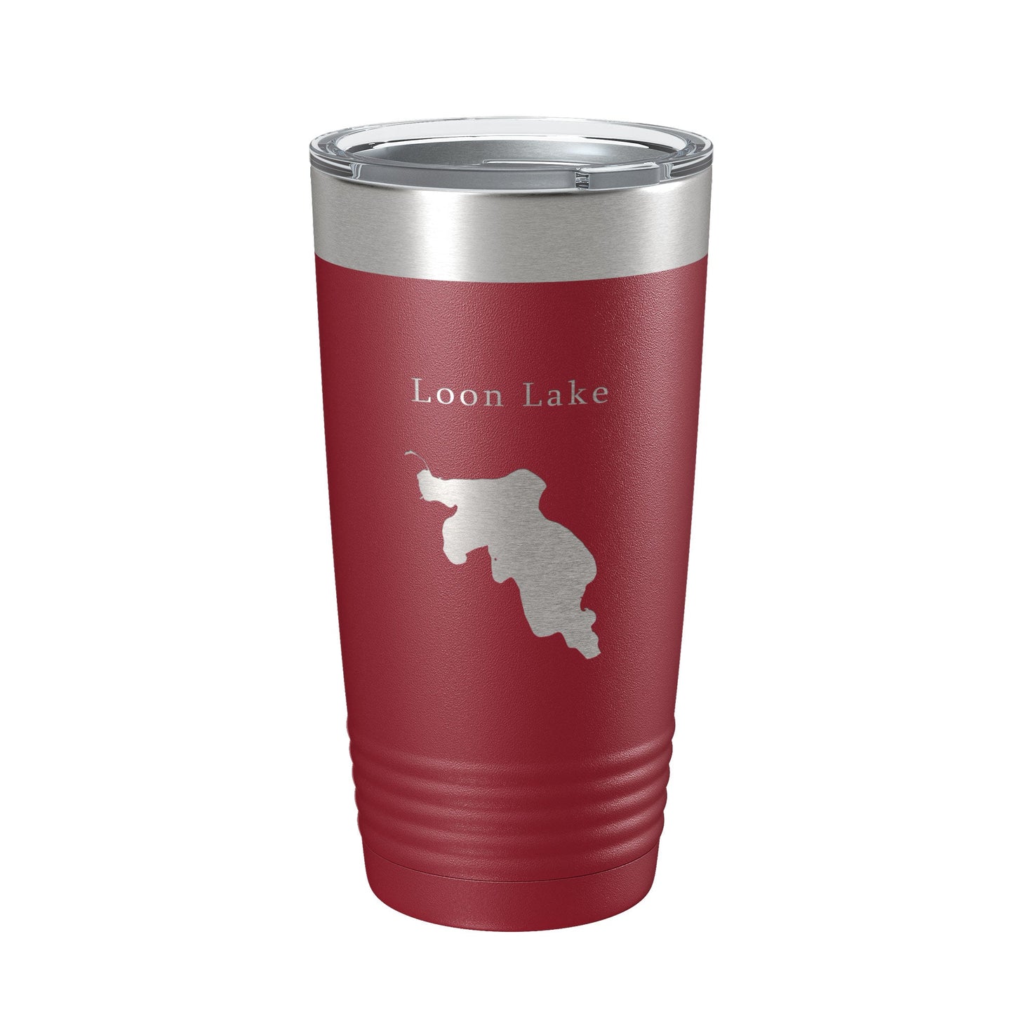 Loon Lake Map Tumbler Travel Mug Insulated Laser Engraved Coffee Cup Washington 20 oz-18