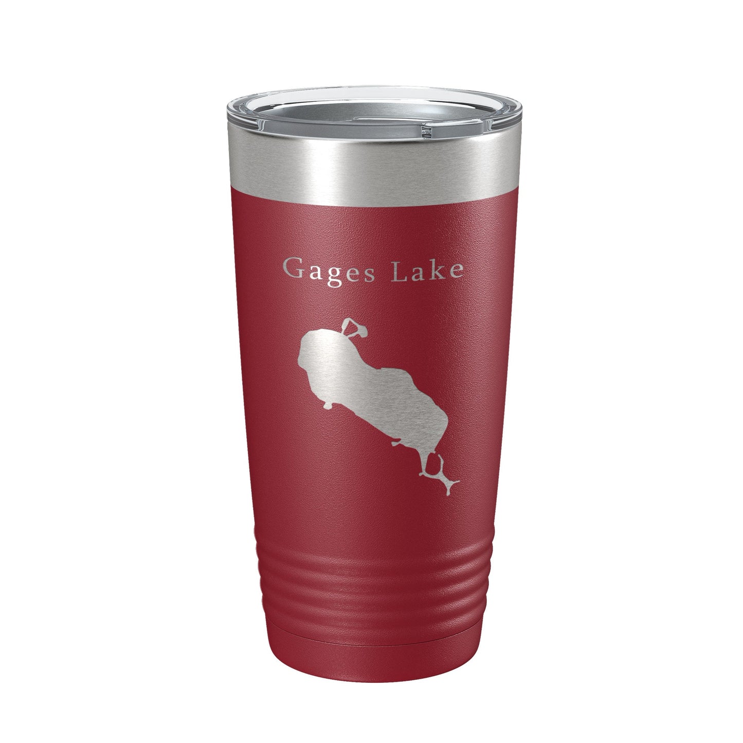 Gages Lake Map Tumbler Travel Mug Insulated Laser Engraved Coffee Cup Illinois 20 oz-18