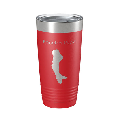 Embden Pond Tumbler Lake Map Travel Mug Insulated Laser Engraved Coffee Cup Maine 20 oz-10