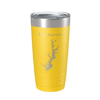Lake Keowee Map Tumbler Travel Mug Insulated Laser Engraved Coffee Cup South Carolina 20 oz-4