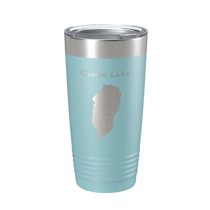 Goose Lake Map Tumbler Travel Mug Insulated Laser Engraved Coffee Cup California Oregon 20 oz-13