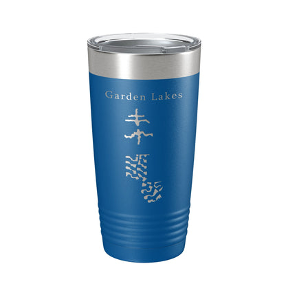 Hamilton Crystal Garden Lakes Map Tumbler Travel Mug Insulated Laser Engraved Coffee Cup Arizona 20 oz-6