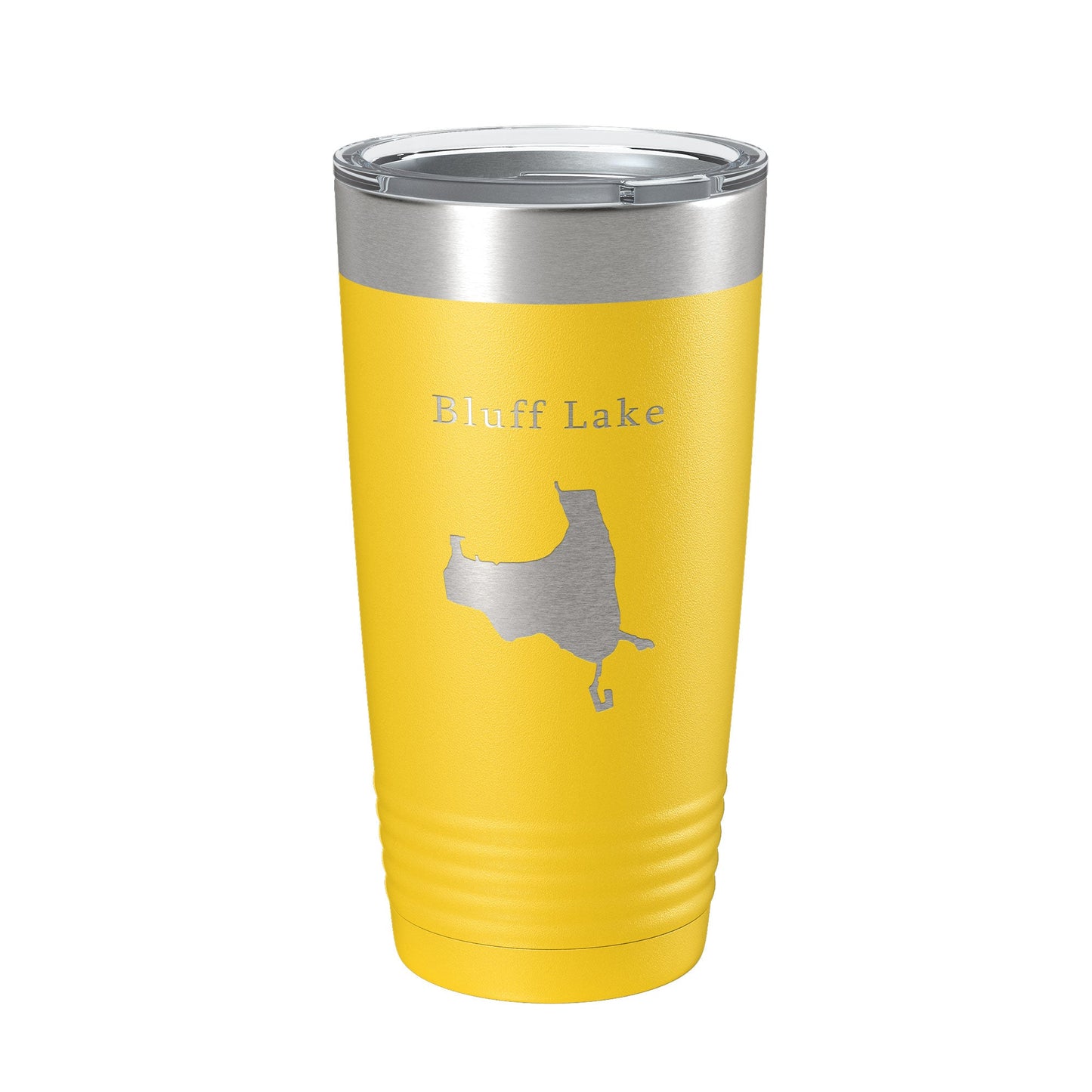 Bluff Lake Map Tumbler Travel Mug Insulated Laser Engraved Coffee Cup Illinois 20 oz-19