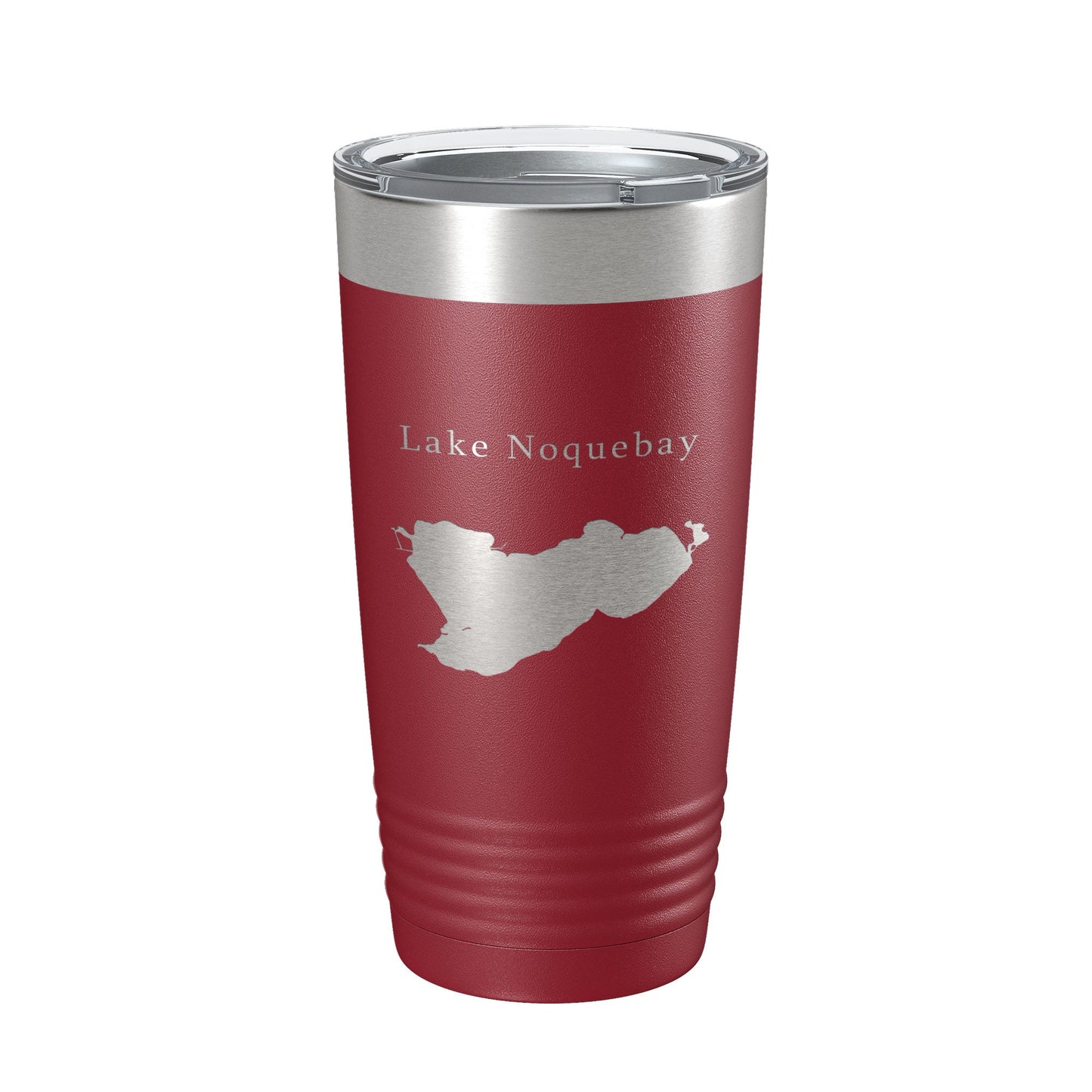 Lake Noquebay Map Tumbler Travel Mug Insulated Laser Engraved Coffee Cup Wisconsin 20 oz-18