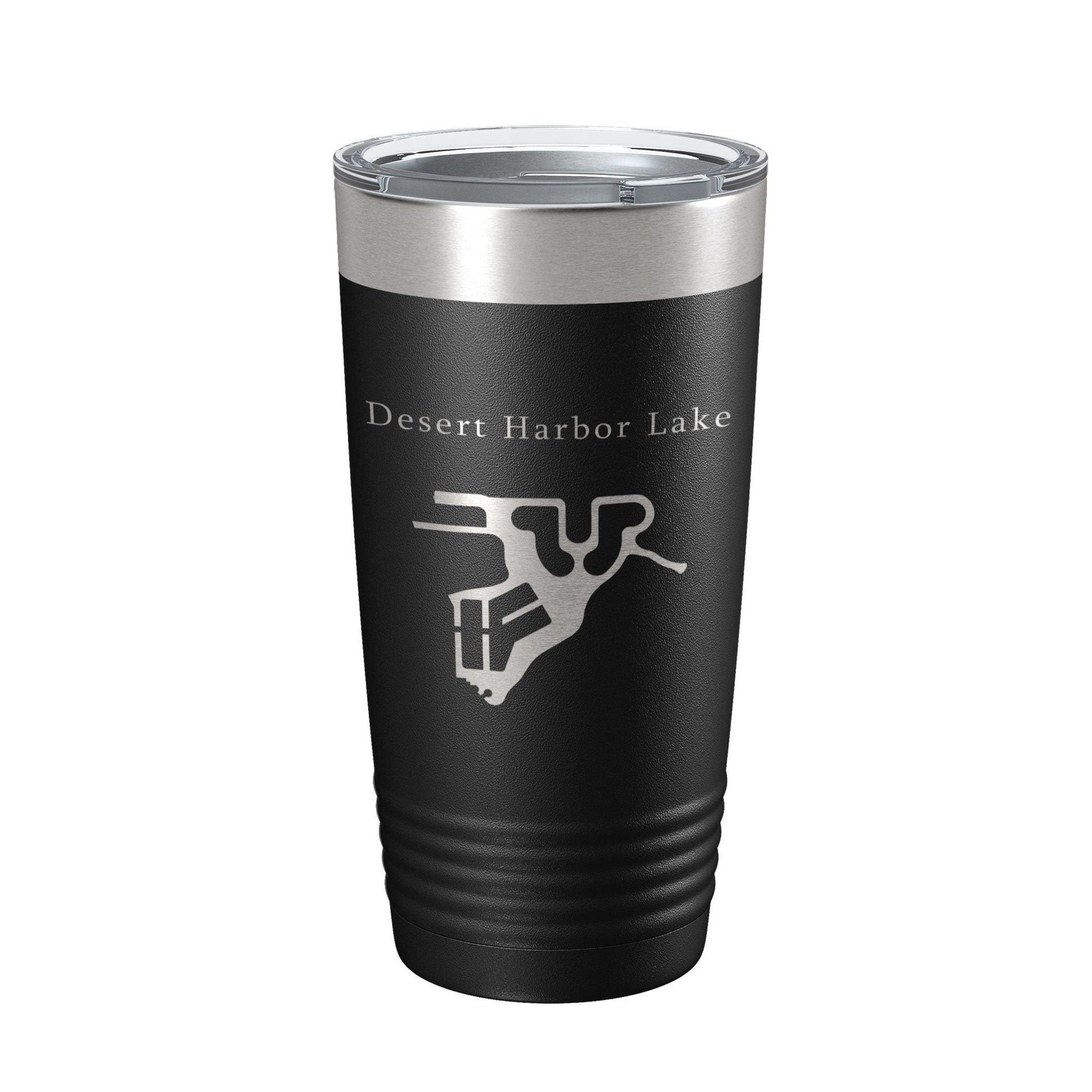 Desert Harbor Lake Map Tumbler Travel Mug Insulated Laser Engraved Coffee Cup Arizona 20 oz-5