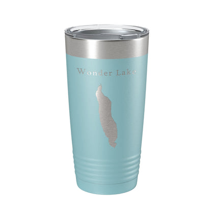Wonder Lake Map Tumbler Travel Mug Insulated Laser Engraved Coffee Cup Alaska 20 oz-13