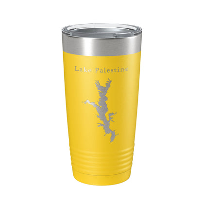 Lake Palestine Map Tumbler Travel Mug Insulated Laser Engraved Coffee Cup Texas 20 oz-19