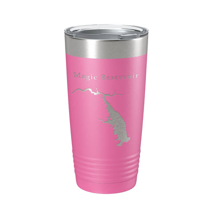 Magic Reservoir Tumbler Lake Map Travel Mug Insulated Laser Engraved Coffee Cup Idaho 20 oz-11