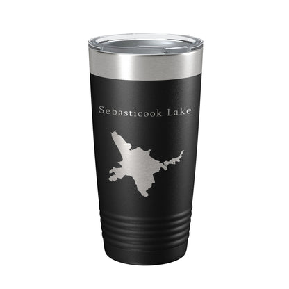 Sebasticook Lake Map Tumbler Travel Mug Insulated Laser Engraved Coffee Cup Maine 20 oz-5