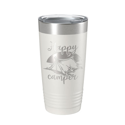 Happy Camper Tumbler Travel Mug Gift Insulated Laser Engraved Coffee Cup 20 oz-7