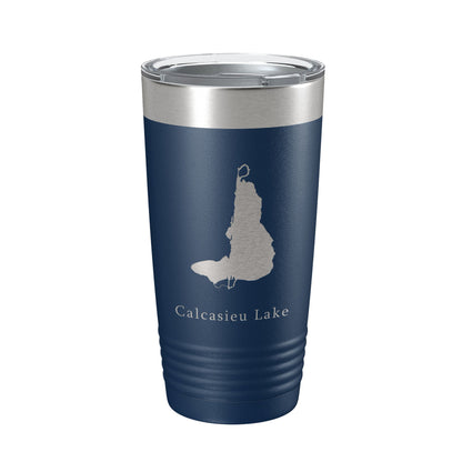 Calcasieu Lake Map Tumbler Travel Mug Insulated Laser Engraved Coffee Cup Louisiana 20 oz-8