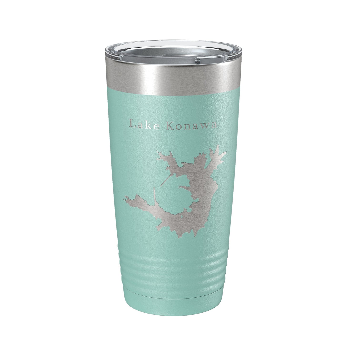 Lake Konawa Map Tumbler Travel Mug Insulated Laser Engraved Coffee Cup Oklahoma 20 oz-12