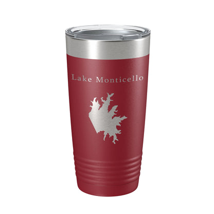 Lake Monticello Map Tumbler Travel Mug Insulated Laser Engraved Coffee Cup Arkansas 20 oz-18