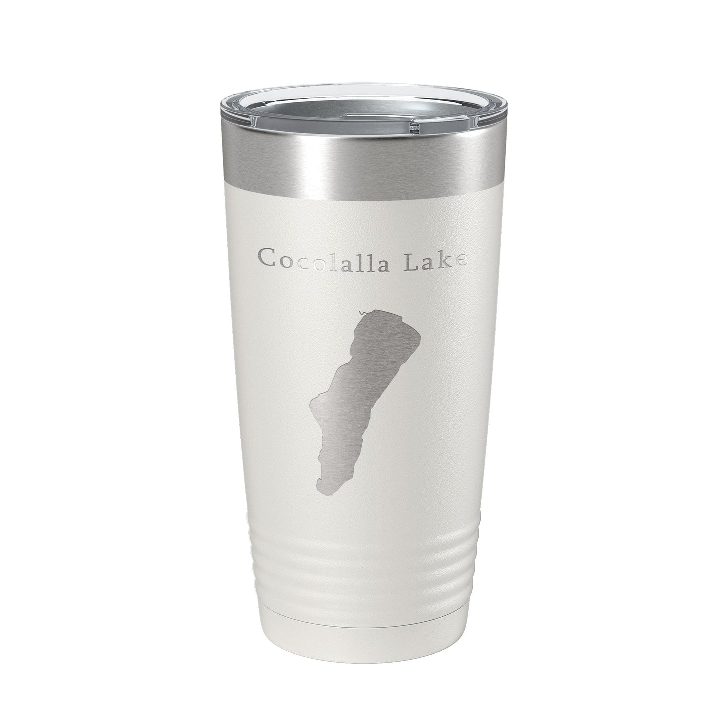 Cocolalla Lake Map Tumbler Travel Mug Insulated Laser Engraved Coffee Cup Idaho 20 oz-1