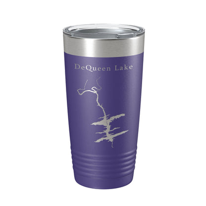 DeQueen Lake Map Tumbler Travel Mug Insulated Laser Engraved Coffee Cup Arkansas 20 oz-15