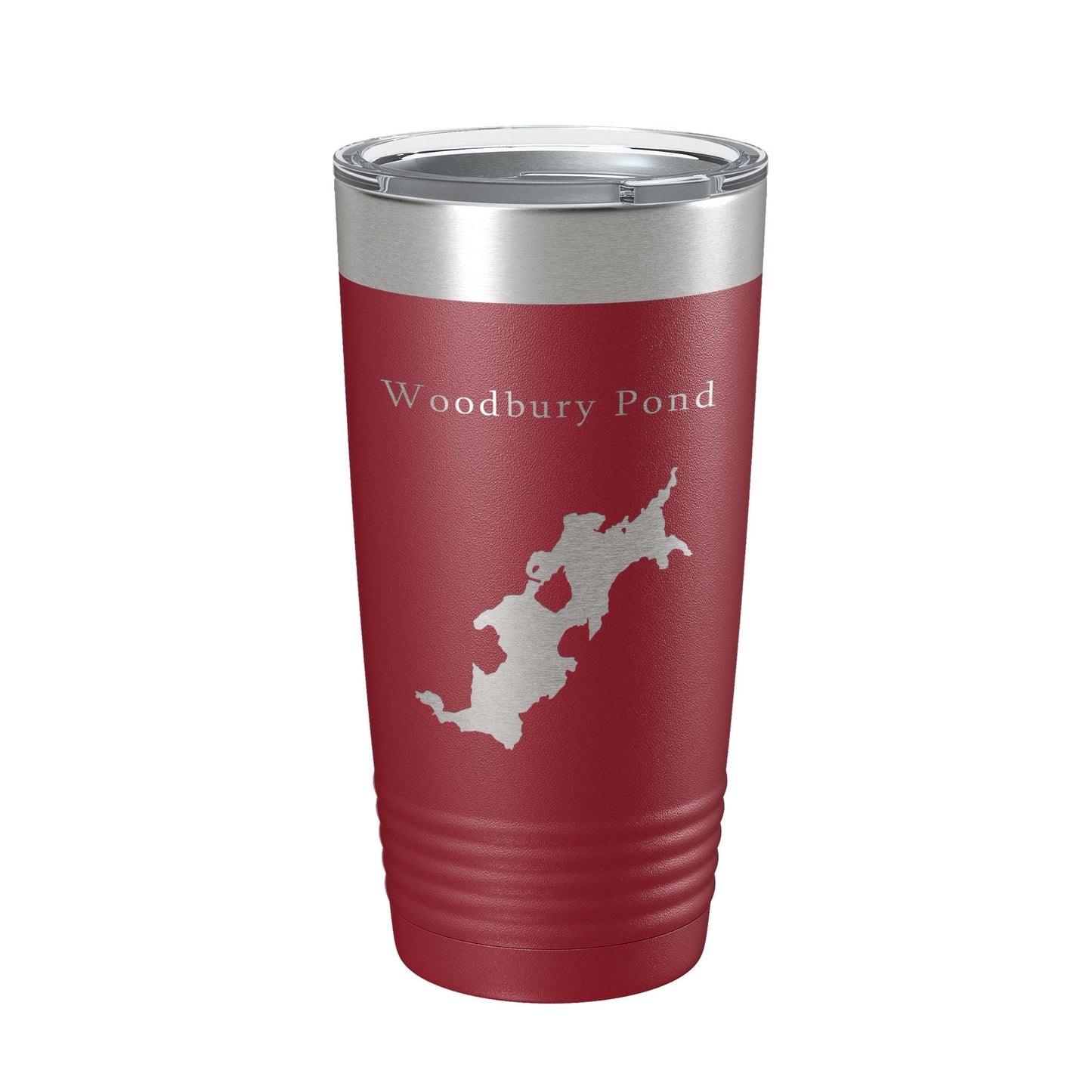 Woodbury Pond Tumbler Lake Map Travel Mug Insulated Laser Engraved Coffee Cup Maine 20 oz-18
