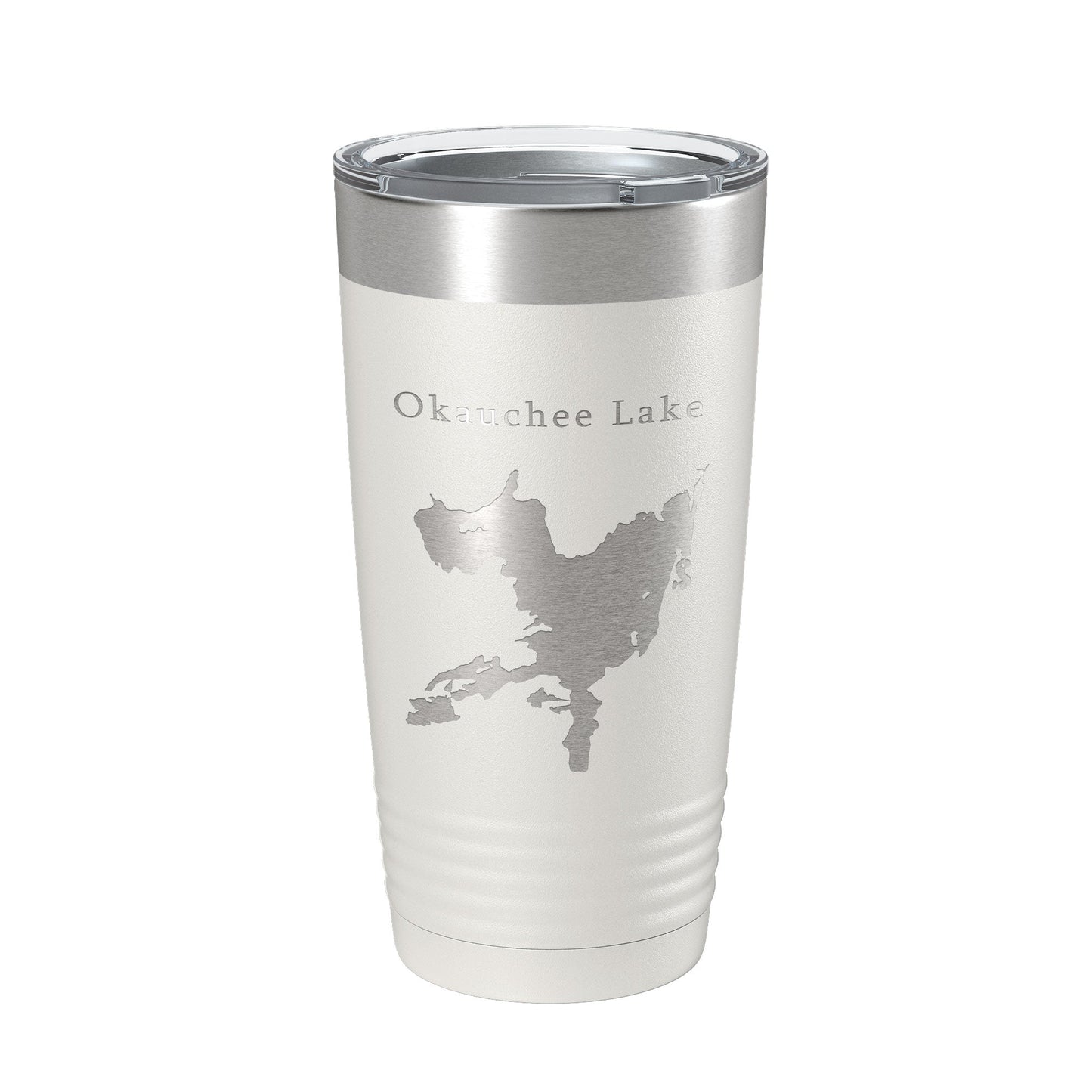 Okauchee Lake Map Tumbler Travel Mug Insulated Laser Engraved Coffee Cup Wisconsin 20 oz-1