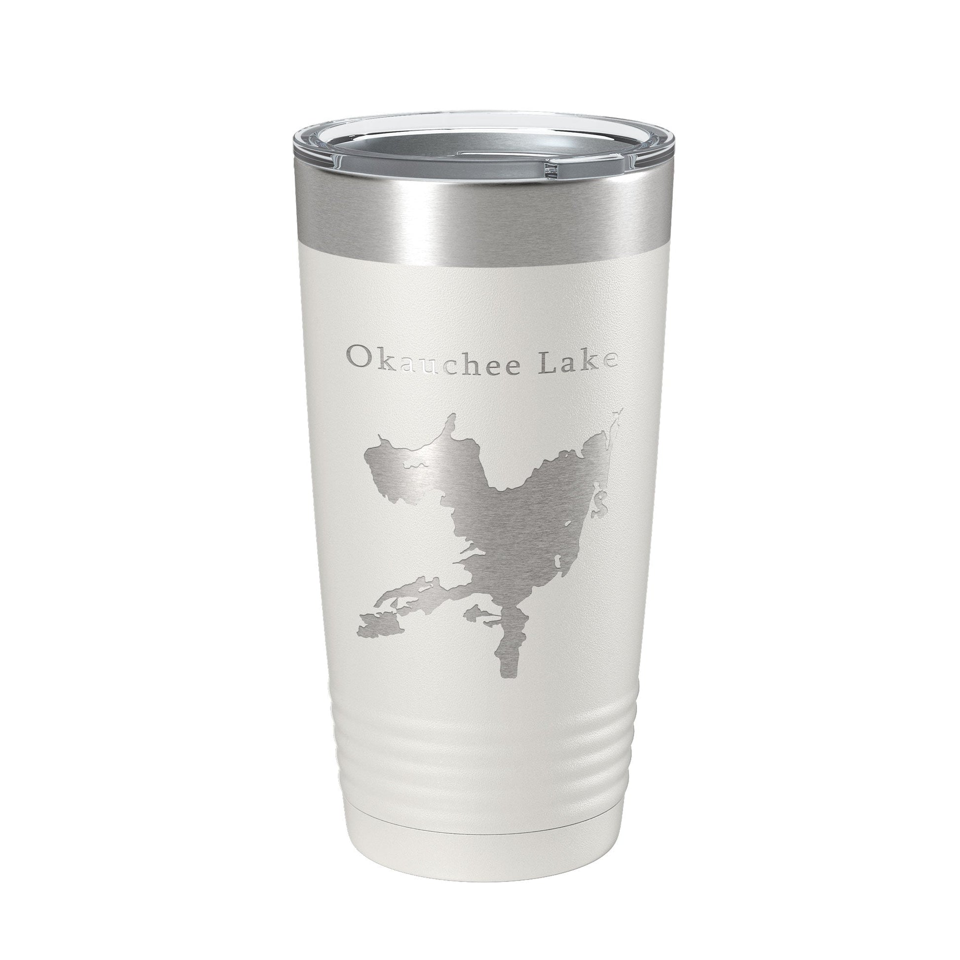 Okauchee Lake Map Tumbler Travel Mug Insulated Laser Engraved Coffee Cup Wisconsin 20 oz-1