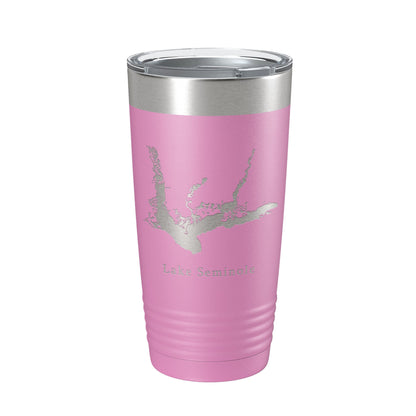 Lake Seminole Map Tumbler Travel Mug Insulated Laser Engraved Coffee Cup Georgia Florida 20 oz-14