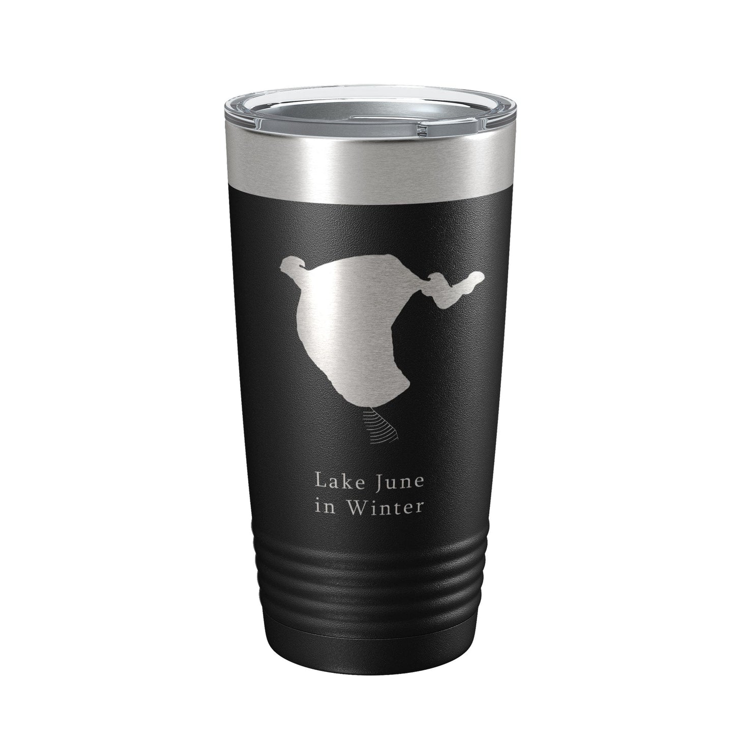 Lake June in Winter Map Tumbler Travel Mug Insulated Laser Engraved Coffee Cup Florida 20 oz-0