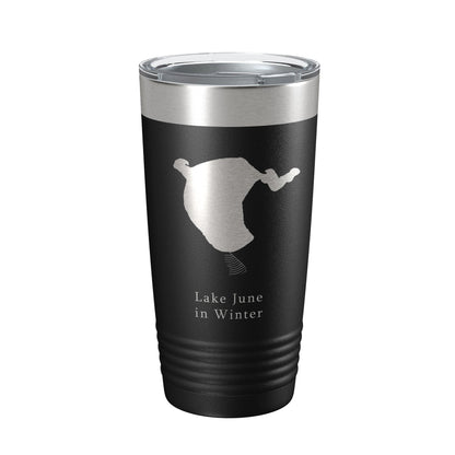 Lake June in Winter Map Tumbler Travel Mug Insulated Laser Engraved Coffee Cup Florida 20 oz-5