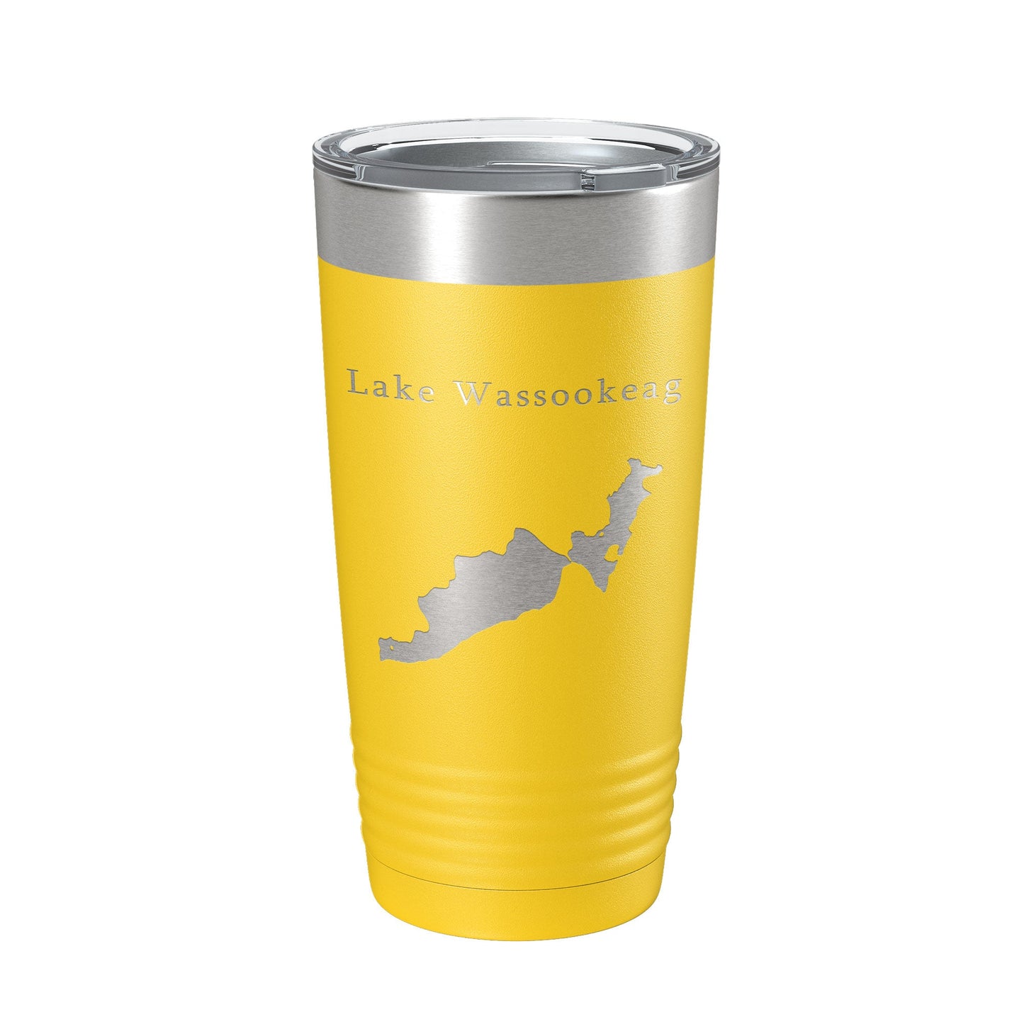 Lake Wassookeag Map Tumbler Travel Mug Insulated Laser Engraved Coffee Cup Maine 20 oz-4