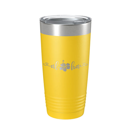 Aloha Hibiscus Tumbler Flower Travel Mug Cute Insulated Laser Engraved Coffee Cup Hawaii 20 oz-19