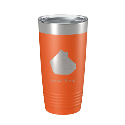 Broad Pond Tumbler Lake Map Travel Mug Insulated Laser Engraved Coffee Cup Indiana 20 oz-17