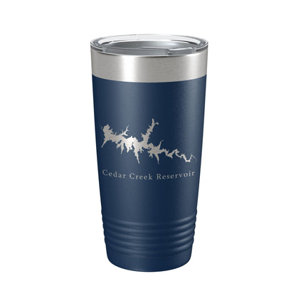 Cedar Creek Reservoir Tumbler Lake Map Travel Mug Insulated Laser Engraved Coffee Cup Alabama 20 oz-8