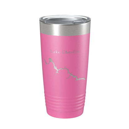 Lake Chesdin Map Tumbler Travel Mug Insulated Laser Engraved Coffee Cup Virginia 20 oz-11