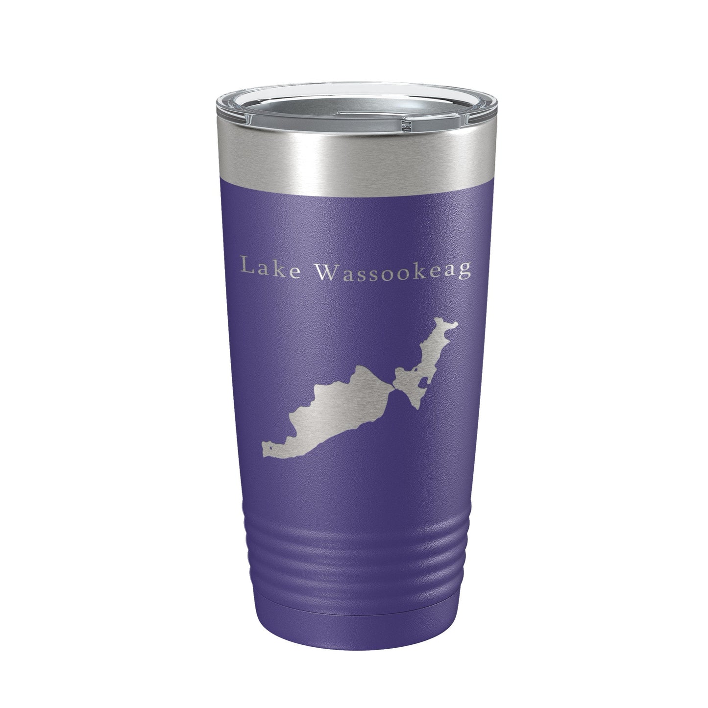 Lake Wassookeag Map Tumbler Travel Mug Insulated Laser Engraved Coffee Cup Maine 20 oz-15