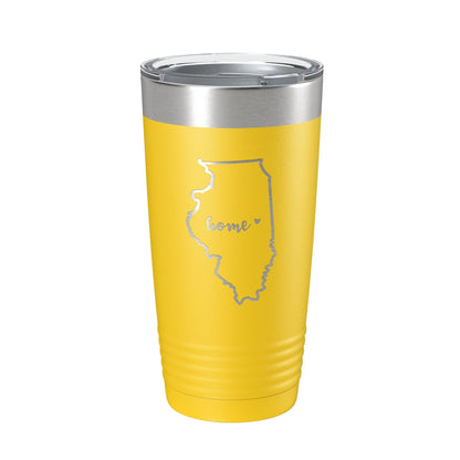 Illinois Tumbler Home State Travel Mug Insulated Laser Engraved Map Coffee Cup 20 oz-19