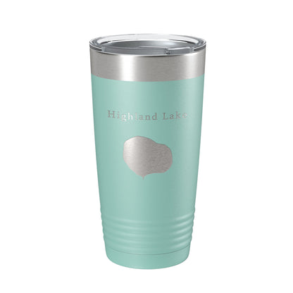 Highland Lake Map Tumbler Travel Mug Insulated Laser Engraved Coffee Cup Illinois 20 oz-12